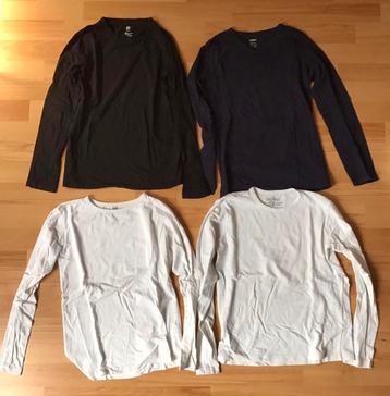 4 basis shirts lange mouw maat 146-152 Hema beschikbaar voor biedingen