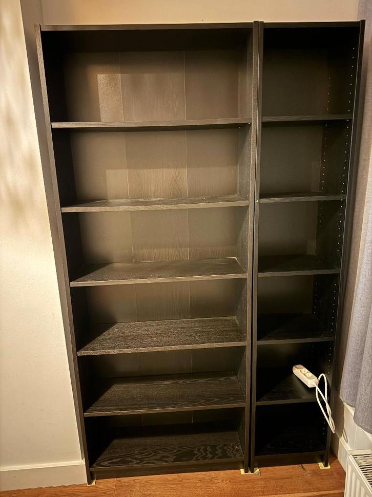 IKEA Billy Boekenkast, zwart eikenpatroon, Huis en Inrichting, Kasten | Boekenkasten, Zo goed als nieuw, 50 tot 100 cm, 200 cm of meer