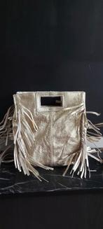 Nieuwe goudkleurige echte leren tas franjes ibiza stijl, Nieuw, Goud, Ophalen of Verzenden, Leer