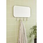 Hübsch wandkapstok/kapstok/spiegel met 4 haken lichtgrijs, Wandkapstok, Ophalen of Verzenden, Zo goed als nieuw, Minder dan 100 cm