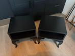 Twee zwarte Trollsta Nachtkastjes, Ophalen, Gebruikt, Minder dan 45 cm, Minder dan 55 cm