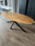 Mango hout ovaal eetkamertafel tafel matrix poot 220 cm, Huis en Inrichting, Ophalen, 100 tot 150 cm, 200 cm of meer, Zo goed als nieuw