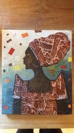 Schilderij Afrikaanse vrouw door Ronnie Ogwang, Ophalen