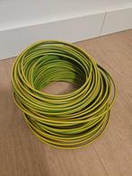 VD draad groen/geel 2,5mm ong. 100 meter, Doe-het-zelf en Verbouw, Ophalen, Gebruikt, Kabel of Snoer