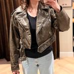 Biker jas ZARA | oversized | maat xs | donkergroen, Ophalen of Verzenden, Zo goed als nieuw, Maat 34 (XS) of kleiner, Groen