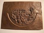 Bronzen Religieuze Plaque - Laatste Avondmaal?, Antiek en Kunst, Antiek | Religie, Ophalen of Verzenden