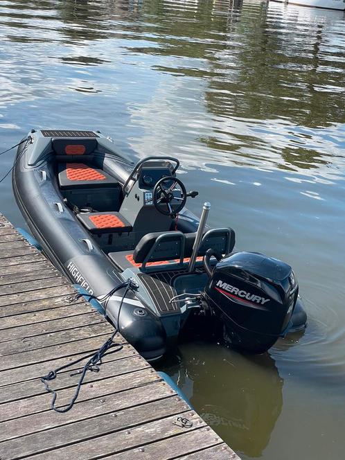 Highfield 360 Sport, 40 PK Mercury, Vanclaes Inflate trailer, Watersport en Boten, Rubberboten, Zo goed als nieuw, Overige merken