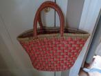 Rieten boodschappenmand/ sisal rugtas/schoudertas, Huis en Inrichting, Ophalen of Verzenden, Zo goed als nieuw, Rond, Riet