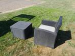 wicker tuinstoel, keter luzon plus opbergtafel, hocker, Tuin en Terras, Tuinsets en Loungesets, 2 zitplaatsen, Gebruikt, Ophalen of Verzenden