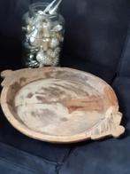 Landelijke houten schaal ,sleets,sober ,stoer brocante, Antiek en Kunst, Ophalen of Verzenden