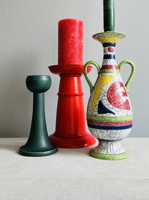 Fratelli Fanciullacci Ikea vintage kandelaars hout keramiek, Antiek en Kunst, Antiek | Kandelaars, Keramiek of Aardewerk, Ophalen of Verzenden