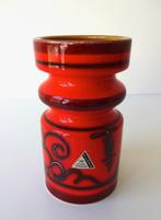 Keramiek vaas rood donkerbruine tekening Flora Gouda 4129-k, Antiek en Kunst, Antiek | Keramiek en Aardewerk, Ophalen of Verzenden