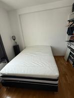 Boxspring 140x200cm, Ophalen, Zwart, Tweepersoons, 140 cm