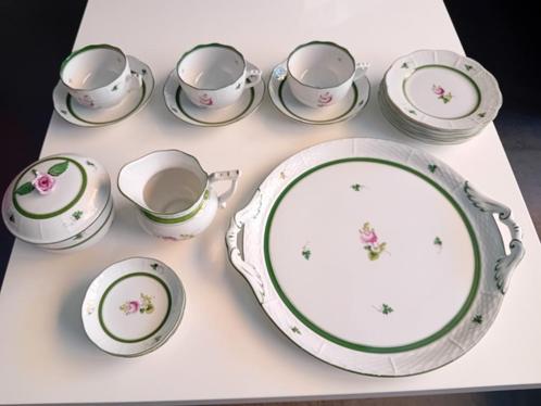 Set zeldzaam Herend Vienna Rose VRH Hungary porselein, Antiek en Kunst, Antiek | Porselein, Ophalen of Verzenden