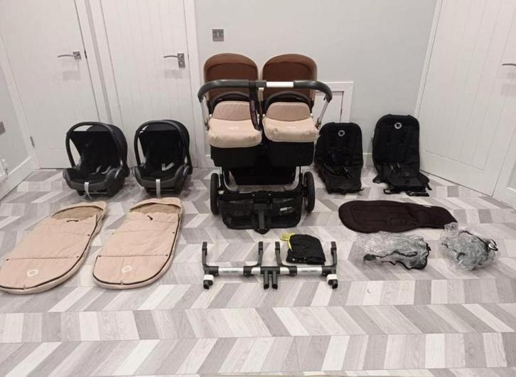 Bugaboo Donkey Duo of Tweeling kinderwagen met accessoires, Kinderen en Baby's, Kinderwagens en Combinaties, Zo goed als nieuw