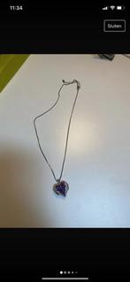 Swarovski Hart Ketting Blauw-Paars, Nieuw, Ophalen of Verzenden, Sieraad of Horloge