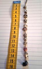 Bedel armbandje voor meisje ..alles gemerkt zilver 925 !!!!, Overige kleuren, Ophalen of Verzenden, Zo goed als nieuw, Met bedels of kralen