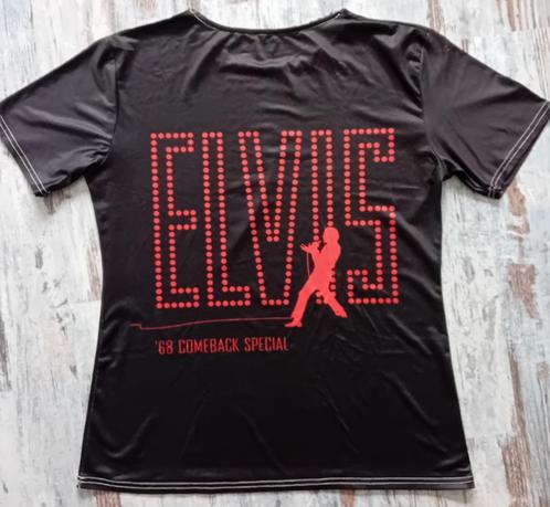 Elvis,shirt,top,maat 42/44,concert,feest,zwart,68 comeback, Kleding | Dames, T-shirts, Zo goed als nieuw, Maat 42/44 (L), Zwart