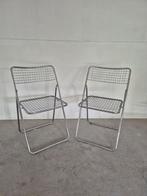 Niels gammelgaard ted net klapstoelen chroom vintage, Huis en Inrichting, Stoelen, Gebruikt, Twee, Ikea, Onbekend