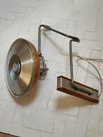 Dutch Design Double Arc Wall Lamp by Lakro, 1960s, Ophalen of Verzenden, Gebruikt, Hout