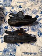 Schein orthopedisch leren sandalen maat 40, Kleding | Dames, Ophalen of Verzenden, Zo goed als nieuw, Zwart, Sandalen of Muiltjes