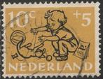 Nederland 1952 599 Kind 10c, Kat, Gest, Postzegels en Munten, Postzegels | Nederland, Ophalen of Verzenden, Na 1940, Gestempeld