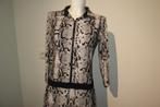 Studio Anneloes stretch jurk snake print rits voorkant S, Kleding | Dames, Jurken, Verzenden, Zo goed als nieuw, Knielengte, Maat 36 (S)