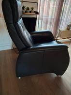 Zwarte Lederen Relaxfauteuil, Huis en Inrichting, Fauteuils, Ophalen