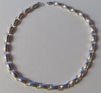 Koopje! Zilveren design schakelketting  43,5 cm, incl verzen, Verzenden, Zo goed als nieuw, Zilver, Zilver