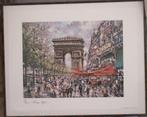 ingelijste prent/plaat Champs Elysees Arc de Triumph Paris, Minder dan 50 cm, Nieuw, Ophalen of Verzenden, Schilderij