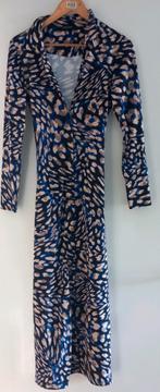Prachtige Lady Day travelstof (voorjaars) jurk maat S, Kleding | Dames, Jurken, Blauw, Nieuw, Ophalen of Verzenden, Onder de knie