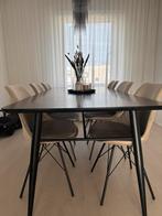 Complete eetkamer set, eethoek tafel + 6 stoelenhanglampen, Huis en Inrichting, Complete eetkamers, Ophalen, Gebruikt, 4 tot 6 stoelen