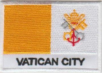 Vaticaanstad vlag stoffen opstrijk patch embleem beschikbaar voor biedingen