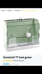 Kooi, kunststof TT kooi groen, Dieren en Toebehoren, Vogels | Hokken en Kooien, Ophalen, Zo goed als nieuw, Hout, Vogelkooi