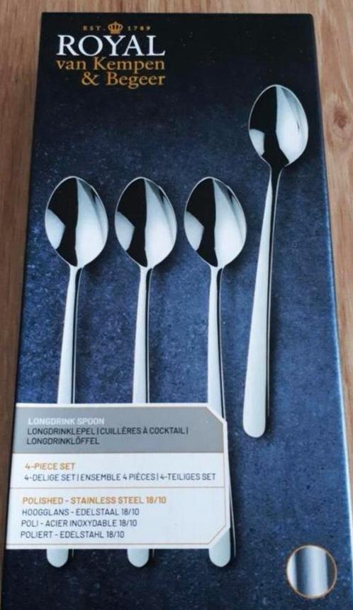 Royal Van Kempen & Begeer longdrink lepels, Huis en Inrichting, Keuken | Bestek, Nieuw, Los bestek, Rvs of Chroom, Vaatwasserbestendig