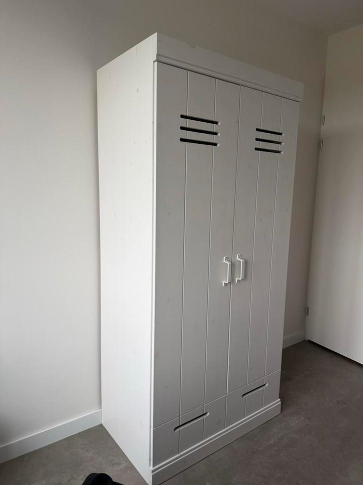 Wit Woood kleding kast connect - 94x195x56 cm, Huis en Inrichting, Kasten | Kledingkasten, Zo goed als nieuw, 150 tot 200 cm, 50 tot 100 cm