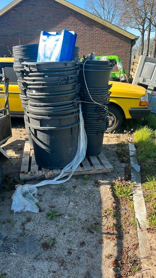 Partij potten emmers boomcontainers, Tuin en Terras, Planten | Bomen, Overige soorten, Minder dan 100 cm, Ophalen