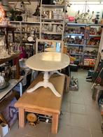 Witte landelijke salontafel queen ann, Ophalen, 100 tot 150 cm, 50 tot 100 cm, Minder dan 50 cm
