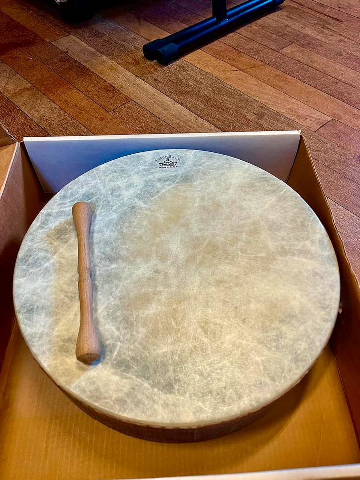 Remo 4x16 irish bodhrán mallet percussie framedrum, Muziek en Instrumenten, Percussie, Zo goed als nieuw, Trommel, Ophalen of Verzenden