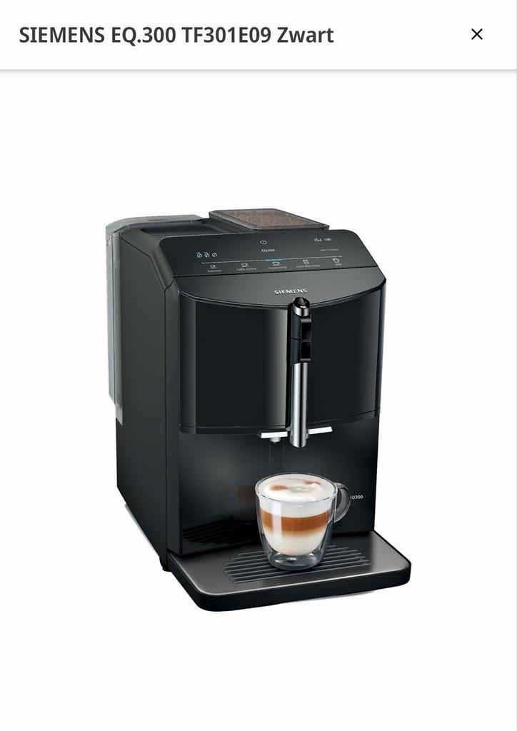 Siemens EQ300 Bonenmachine - Nieuwe motor/Vermaler, Witgoed en Apparatuur, Koffiezetapparaten, Zo goed als nieuw, Koffiebonen