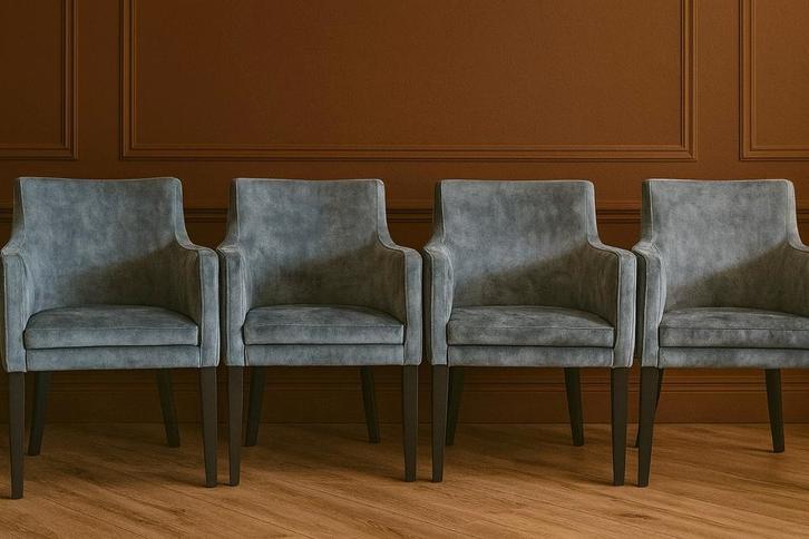 Eetkamerstoel van €199,- nu voor €49,-!, Huis en Inrichting, Stoelen, Zo goed als nieuw, Eén, Stof, Overige kleuren, Ophalen