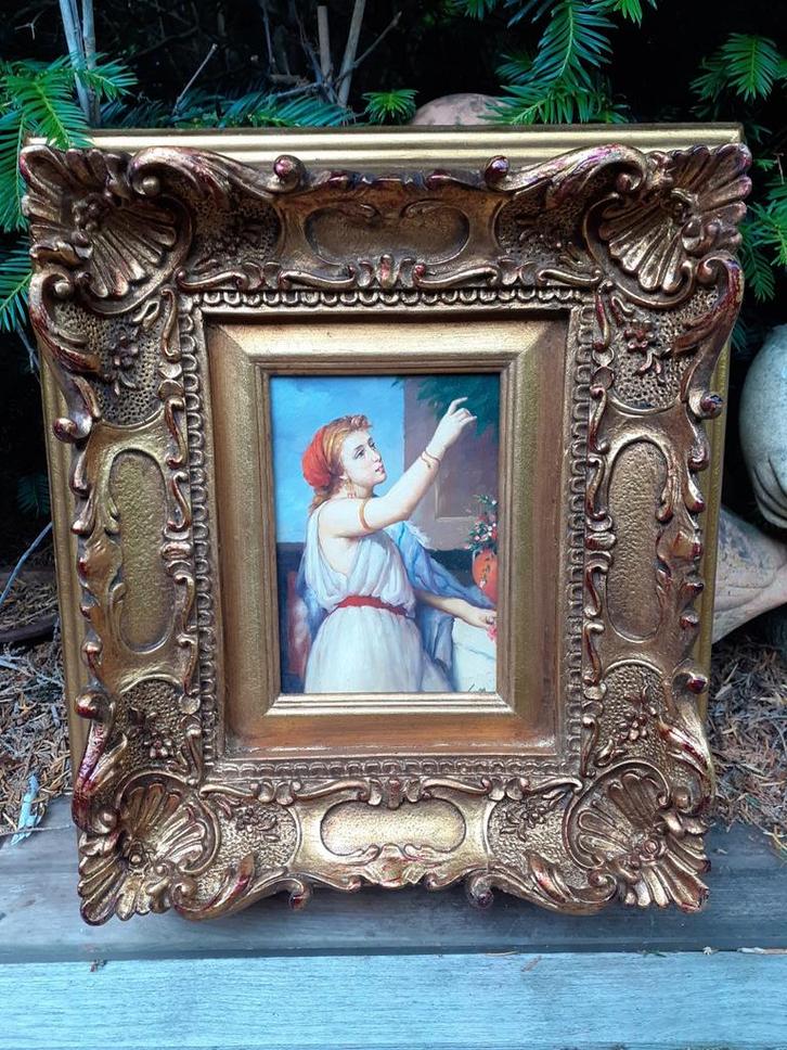 Olieverf Schilderij Vrouw in Klassieke Stijl, Antiek en Kunst, Kunst | Schilderijen | Klassiek, Ophalen of Verzenden