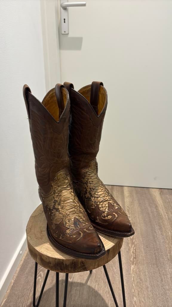 Sendra boots cowboylaarzen mt 40 bruin met python incl verz, Kleding | Dames, Schoenen, Hoge laarzen, Bruin, Ophalen of Verzenden