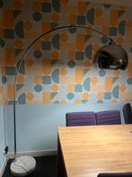 Chromen bollamp boog van Made, Huis en Inrichting, Lampen | Vloerlampen, Ophalen, 70s, bauhaus, industrial, retro, Zo goed als nieuw