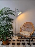 Vintage midcentury vloerlamp | spotlamp | lamp, Ophalen, Gebruikt, Vintage, Metaal