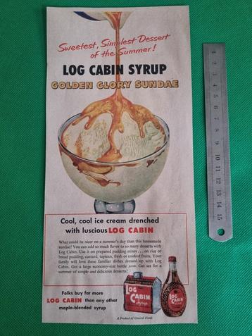 Advertentie: Log Cabin Syrup 1952