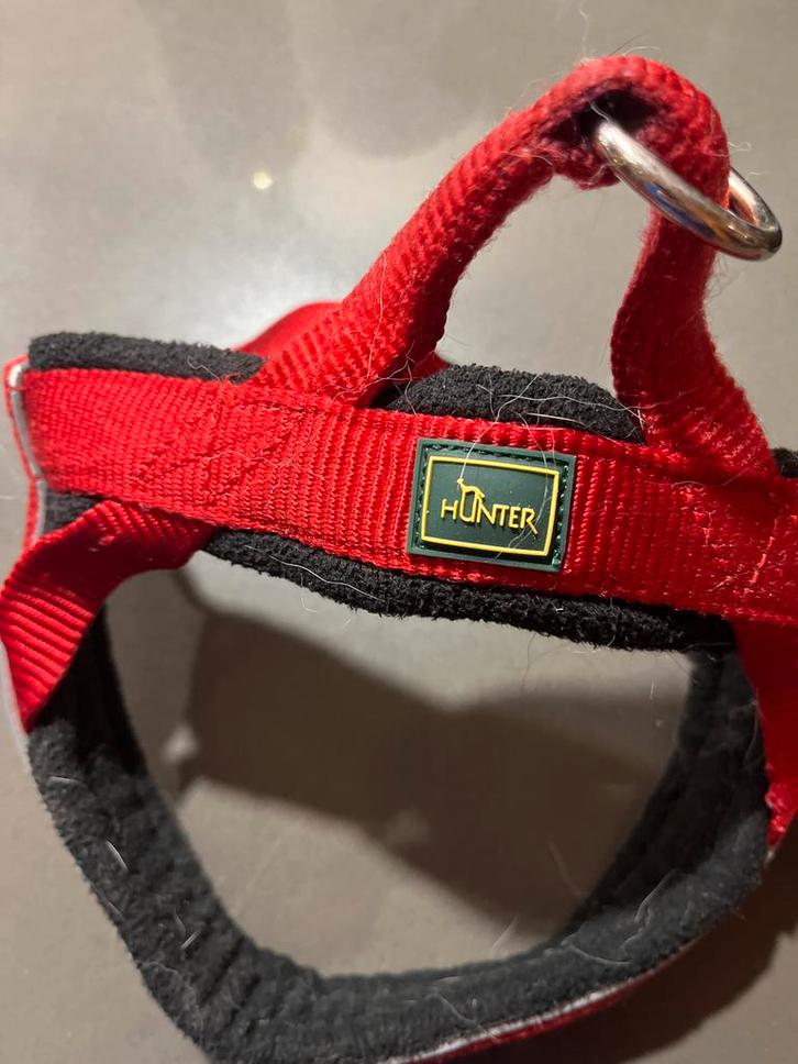 Hunter harnas rood s-m, Dieren en Toebehoren, Hondenhalsbanden en Penningen, Gebruikt, Ophalen of Verzenden