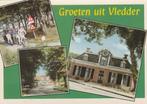 VLEDDER Fietspad Straat Gemeentehuis Groeten, Verzamelen, Ansichtkaarten | Nederland, Verzenden, 1980 tot heden, Gelopen, Drenthe