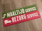 Vintage dubbelzijdig reclame bord, 4 service’s geen emaille, Reclamebord, Gebruikt, Ophalen of Verzenden