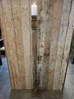 stoere oude kandelaar ``WOONWINKEL RUSTIEK``, Ophalen of Verzenden, Gebruikt, Hout, 75 cm of meer